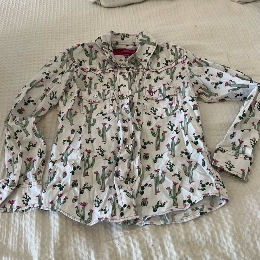 Cowgirl shirt and cowgirl hat one size fits all